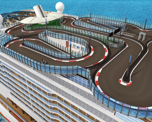 "Go Kart", une piste très réaliste entre ciel et mer - Collection NCL. "Go Kart", une piste très réaliste entre ciel et mer - Collection NCL.