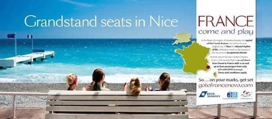 Le CRT Riviera Côte d'Azur et les OT de Nice et d'Antibes se lancent dans une campagne de communication commune en Grande Bretagne - Visuel de la campagne