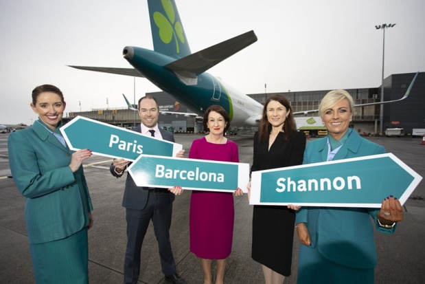 Aer Lingus desservira Shannon depuis Paris et Barcelone pour la saison estivale 2020 - DR : Shannon Airport