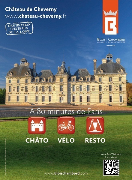 Les châteaux de Cheverny, de Blois et de Chambord vont s'afficher pendant un mois dans le métro parisien - DR Les châteaux de Cheverny, de Blois et de Chambord vont s'afficher pendant un mois dans le métro parisien - DR