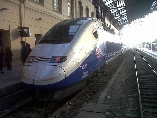 Le TGV a quitté la gare Saint-Charles de Marseille à 08h14 - Photo A.B