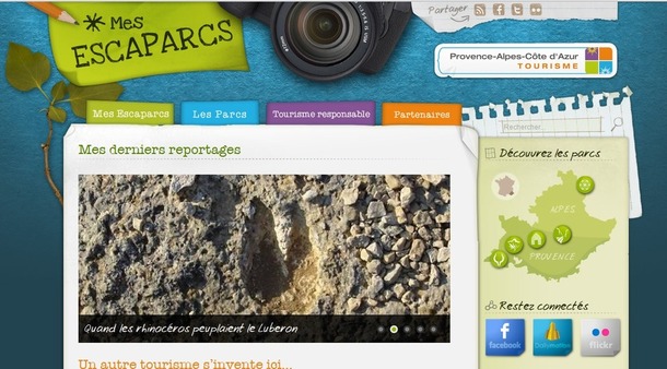 Capture d'écran du blog www.mesescaparcs.fr Capture d'écran du blog www.mesescaparcs.fr