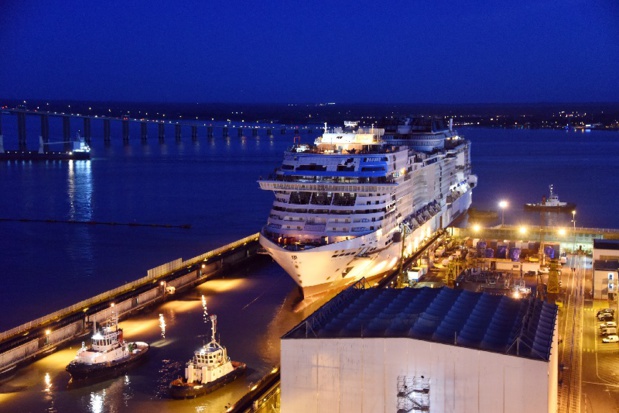 Le MSC Virtuosa a été mis à l'eau aux Chantiers de l'Atlantique - Photo DR Le MSC Virtuosa a été mis à l'eau aux Chantiers de l'Atlantique - Photo DR