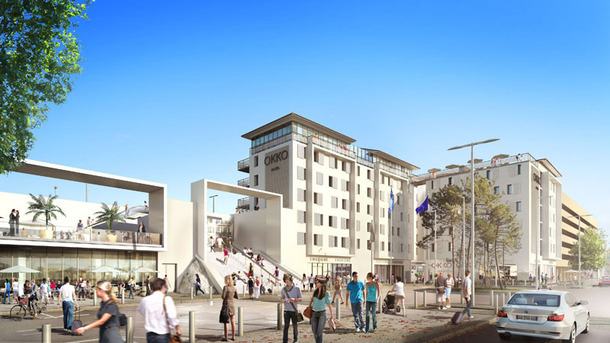 Un hôtel 4 étoiles à l’enseigne Okko, développée par Paul Dubrule et Olivier Devys, proposera 125 chambres près de la gare de Cannes en 2014 - DR