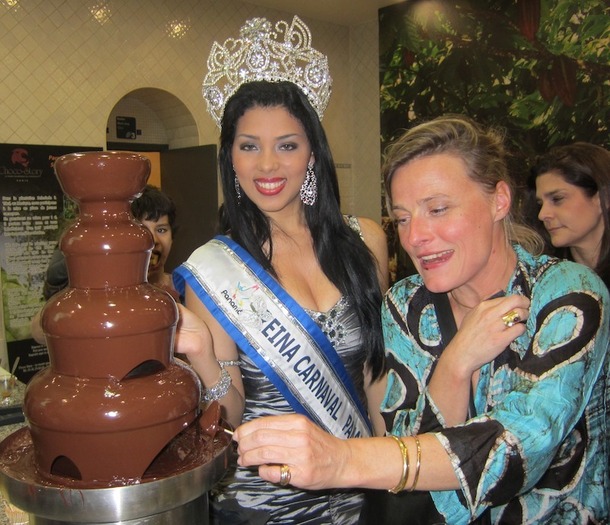 Estefania Mora, la miss Carnaval 2012 était présente au musée du chocolat pour l'évènement organisé par l'office du tourisme du Panama. DR