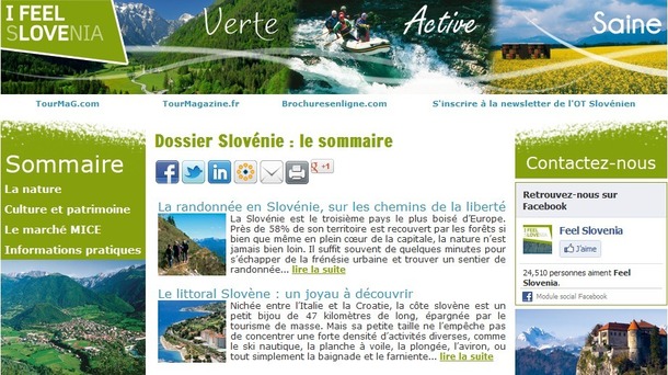 Le dossier destination dédié à la Slovénie est en ligne sur TourMaG.com - DR Le dossier destination dédié à la Slovénie est en ligne sur TourMaG.com - DR