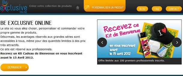 Capture d'écran du site www.beexclusiveonline.com - DR Capture d'écran du site www.beexclusiveonline.com - DR