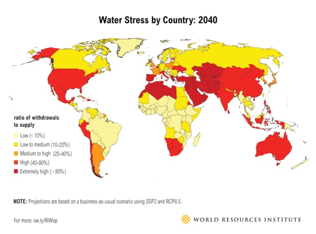 water_stress_world_map_large-Crédits World Resources Institute