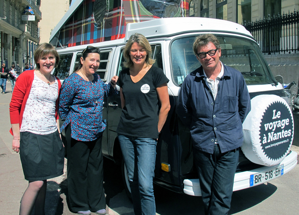 L'équipe du VAN à Marseille : Lucie Poirier, chargé de promotion ; Marie-Laure Pogu, responsable web ; Aurélie Péneau, Directrice Commerciale et Marketing ; Jean Blaise, directeur général - DR : A.B.