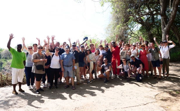 L'équipe du Trophée au pied des chutes © LM L'équipe du Trophée au pied des chutes © LM