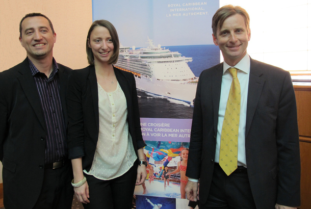 Stéphane Grillon, délégué commercial Paca ; Géraldine Farel, coordinatrice marketing France et Frédéric Martinez, DG France étaient à Marseille le 11 avril 2012 - DR : A.B. Stéphane Grillon, délégué commercial Paca ; Géraldine Farel, coordinatrice marketing France et Frédéric Martinez, DG France étaient à Marseille le 11 avril 2012 - DR : A.B.
