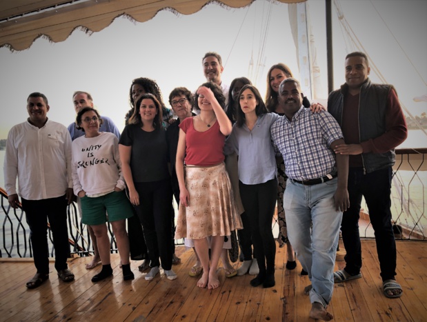 Une partie de l'équipage avec les organisateurs et les agences de voyages /crédit photo JDL Une partie de l'équipage avec les organisateurs et les agences de voyages /crédit photo JDL