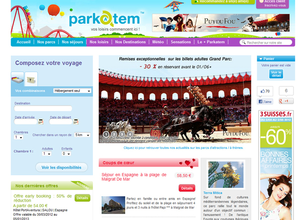 Parkatem est un site de réservations, aussi bien B2B que B2C, qui regroupe l'offre d'une vingtaine de parcs d'attractions, en France et en Europe - DR