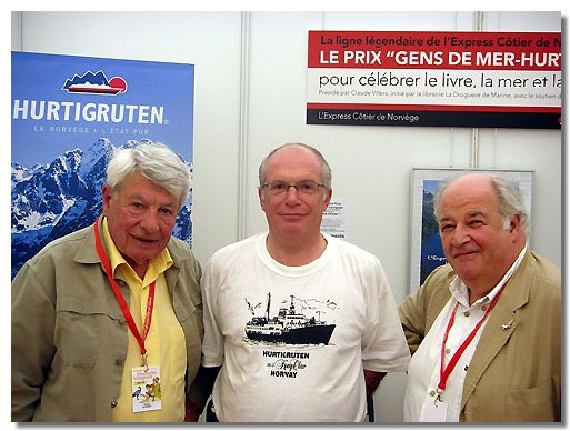 (de gauche à droite), Roger Gicquel, journaliste et écrivain, François Weill, PDG de Hurtigruten et Claude Villers président du Jury