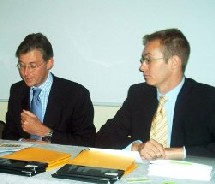 Philip Soete, directeur marketing Nice (gche) et Claus Fischer, directeur commercial DBA
