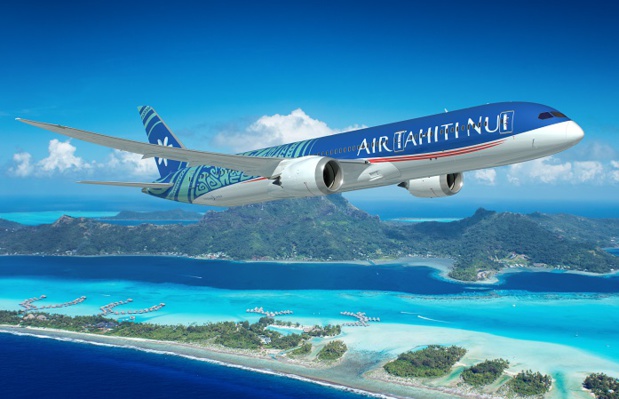 "Sur le salon DITEX, nous souhaitons avant tout mettre directement en relation nos fidèles agences de voyages avec nos meilleurs partenaires. AIR TAHITI NUI qui opère désormais sur de magnifiques Boeing 787 Dreamliner flambants neufs." - Photo Air Tahiti Nui