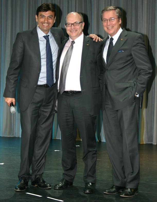 Georges Azouze, Patrice Régnier et Patrick Pourbaix; le trio de choc de Costa France /photo J.B.