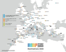 La carte des destinations court et moyen-courrier 2020 - DR : AMP