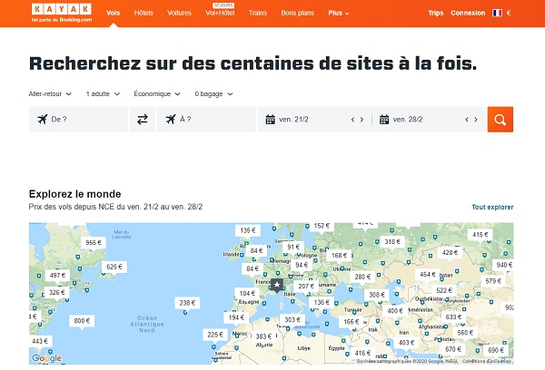 Kayak veut simplifier les itinéraires multi-destinations - Crédit photo : Kayak