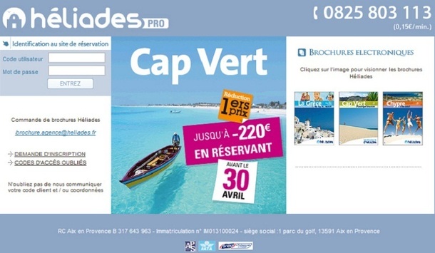 Le site BtoBo d'Héliades accueille un nouveau module "à la carte" - Capture d'écran