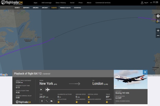 Trajet New York - Londres : un B747 bat le record de vitesse grâce à Ciara