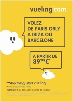 Vueling a choisi d'afficher sa campagne de publicité dans les toilettes de 154 bars et restaurants en France - DR