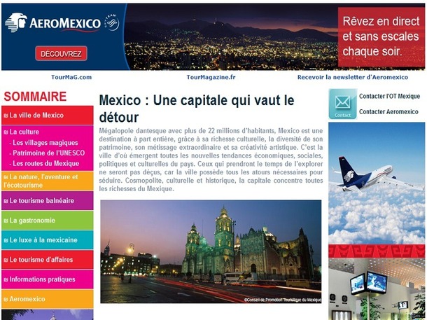 Le dossier destination consacré au Mexique est en ligne sur TourMaG.com - DR Le dossier destination consacré au Mexique est en ligne sur TourMaG.com - DR