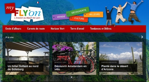 MyFlyOn.com est le nouveau blog lancé par Aéroports de Lyon - Capture d'écran