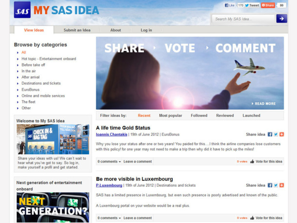 SAS donne la parole à ses passagers via un portail dédié sur Internet
