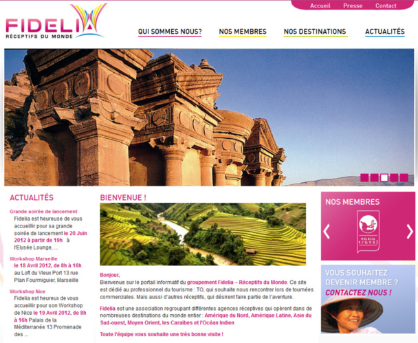 Le site web de Fidelia en ligne depuis le 20 juin 2012 - Photo DR Le site web de Fidelia en ligne depuis le 20 juin 2012 - Photo DR