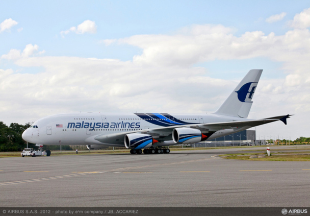 Le premier A380 de Malaysia Airlines - Photo DR Le premier A380 de Malaysia Airlines - Photo DR