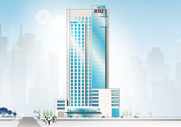 Le futur Riu Plaza New York Times Square 5* sera situé à l’angle de la 8e Avenue et de la 46e rue, et l'ouverture est prévue pour la mi-2015. - DR : RIU Hotels