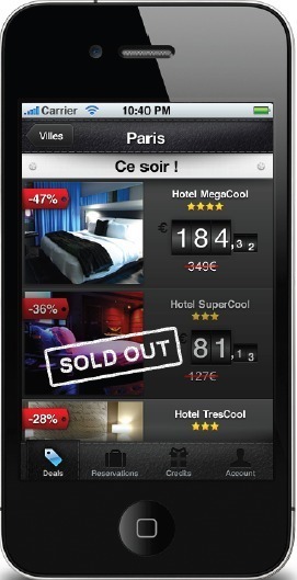 Les promotions de VeryLastRoom ne sont valables que le jour-même - Photo DR Les promotions de VeryLastRoom ne sont valables que le jour-même - Photo DR