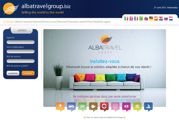 La nouvelle page d'accueil du site Albatravel - Photo DR La nouvelle page d'accueil du site Albatravel - Photo DR