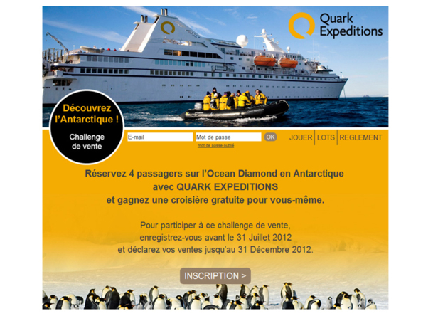 Challenge de ventes Quark Expeditions : des croisières en Antarctique à gagner Challenge de ventes Quark Expeditions : des croisières en Antarctique à gagner
