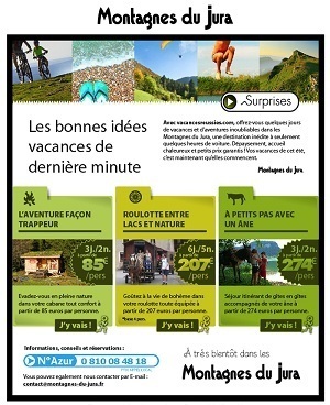 Montagnes du Jura lance sa campagne de communication lundi 9 juillet 2012 - DR Montagnes du Jura lance sa campagne de communication lundi 9 juillet 2012 - DR