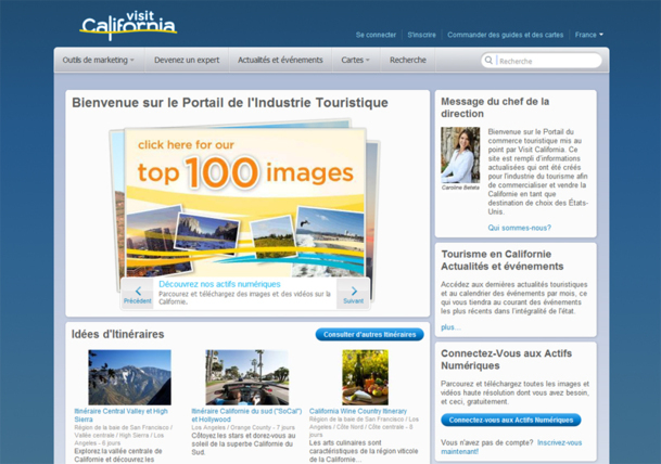 Pour aider les agences de voyages à mieux vendre la destination, le site B2B Visit California vient d'être entièrement traduit en français - DR Pour aider les agences de voyages à mieux vendre la destination, le site B2B Visit California vient d'être entièrement traduit en français - DR