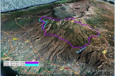 Un incendie s'est déclaré dimanche à Tenerife Un incendie s'est déclaré dimanche à Tenerife