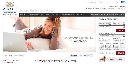 The Ascott Limited offre 50% de réduction sur la 1ère nuitée aux clients qui trouvent un tarif plus bas que le sien sur Internet - DR The Ascott Limited offre 50% de réduction sur la 1ère nuitée aux clients qui trouvent un tarif plus bas que le sien sur Internet - DR