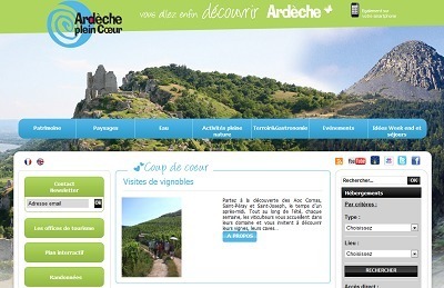 Ardèche Plein Coeur développe sa présence sur les réseaux sociaux et sur les plateformes participatives du Web pour promouvoir la destination autrement - Capture d'écran