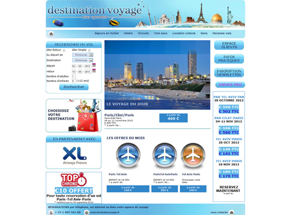 Destination Voyage est un TO exclusivement en ligne et à destination des agents de voyages - DR Destination Voyage est un TO exclusivement en ligne et à destination des agents de voyages - DR