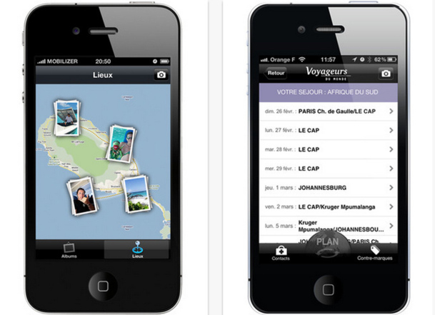 Voyageurs du Monde a lancé en avril dernier une application Iphone de son carnet de voyage - DR