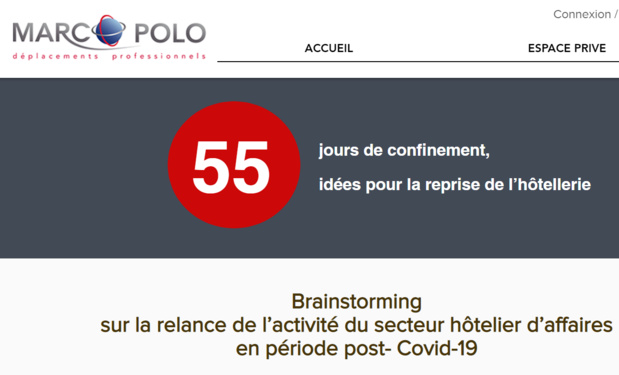 Marco Polo : « 55 jours de confinement, 55 idées pour la reprise de l’hôtellerie » Marco Polo : « 55 jours de confinement, 55 idées pour la reprise de l’hôtellerie »
