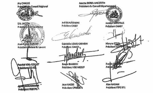 Une partie des signataires de la pétition