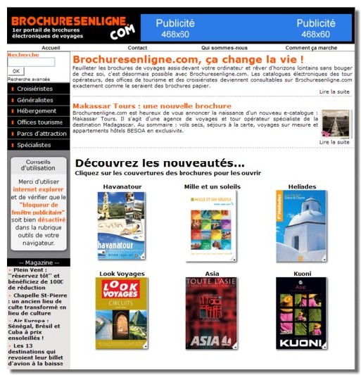 Brochuresenligne.com : vous en avez rêvé, TourMaG.com l'a fait !