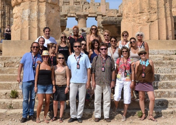 18 collaborateurs d'Héliades ont accompagné Jean Brajon à la découverte de la Sicile, nouveauté 2013 du tour opérateur - Photo DR