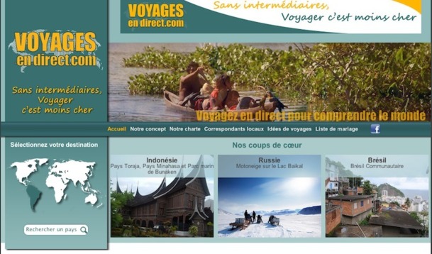 Voyages-en-direct.com : un nouveau site qui ''zappe'' les TO et met en relation clients et réceptifs