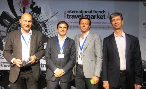 Jean-Luc Bernard le président de Netwave, Guillaume Weill directeur général Crmmetrix, Frédéric Vanhoutte, fondateur d’Eventiz et Rémi Bain-Thouverez, rédacteur en chef de I-Tourisme, ont donné quelques conseils pour mieux vendre avec internet-DR