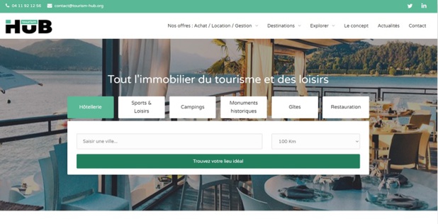 La plateforme recense l’ensemble des offres de création ou de reprise dans le domaine du tourisme et des loisirs à destination des professionnels du tourisme - DR : Tourism-Hub