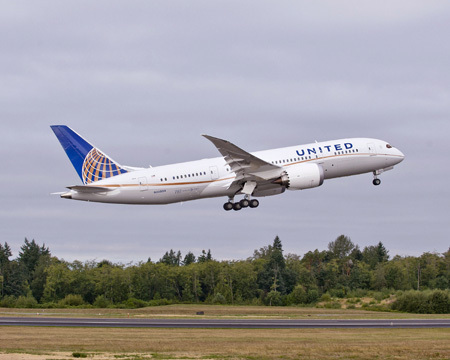 United Airlines reçoit son 1er 787 Dreamliner